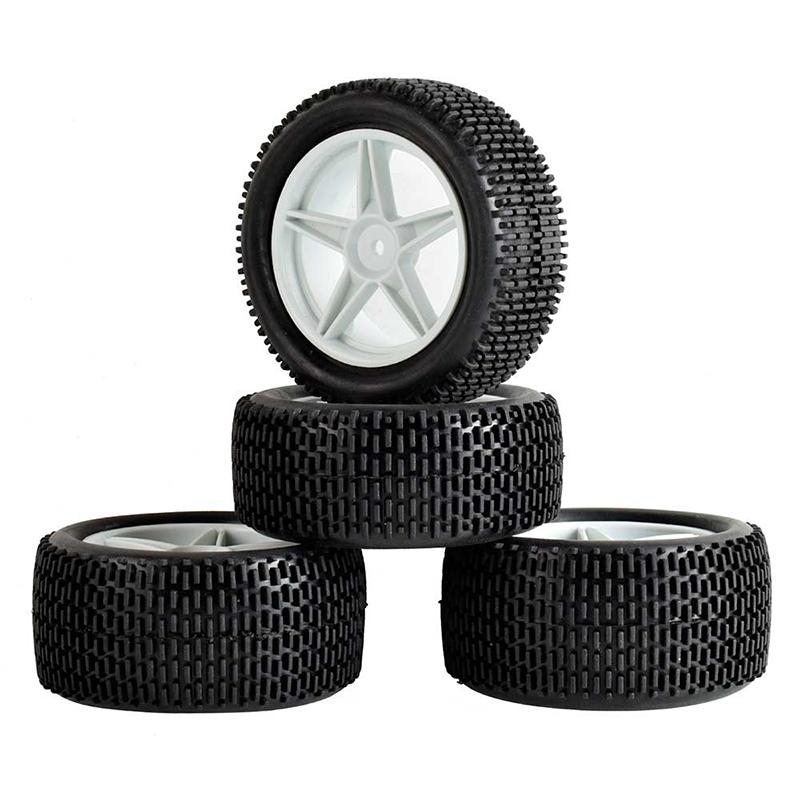 RS Wear-Resistant Off Road Tires Plastic Wheel Rim Rubber Tyre for 1:10 RC Car HSP 94107 94166 94106 94155 Tamiya Wltoys 144001