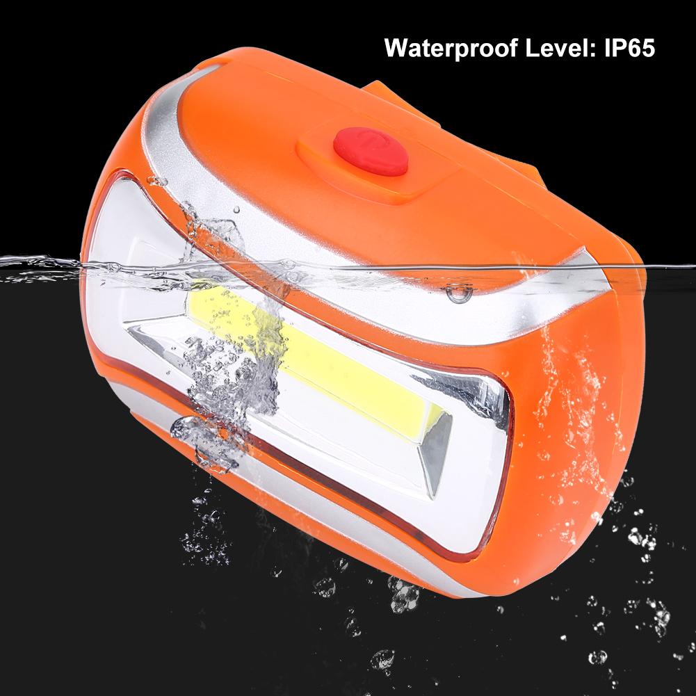 Waterproof Head Lamp Light Flashlight Headlight for Outdoor Cycling Camping Fishing(Orange)