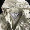 Tommy Hilfiger Hilfiger Denim Abnehmbare Kapuze Gepolsterte Militärjacke Damen M Beige(GEBRAUCHT)