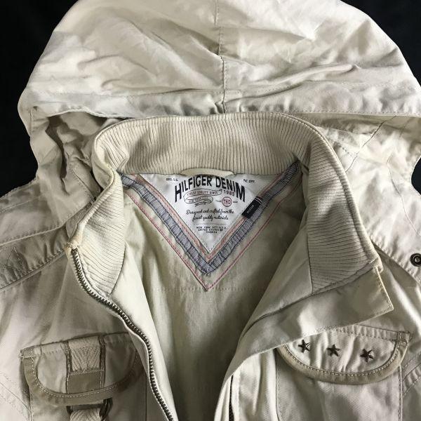Tommy Hilfiger Hilfiger Denim Abnehmbare Kapuze Gepolsterte Militärjacke Damen M Beige(GEBRAUCHT)