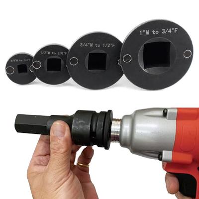 1/4Pcs Low Profile Impact Socket Adapters High-Strength Durable Construction Fast Accurate Universal Drive Ratchet Adapters Kit