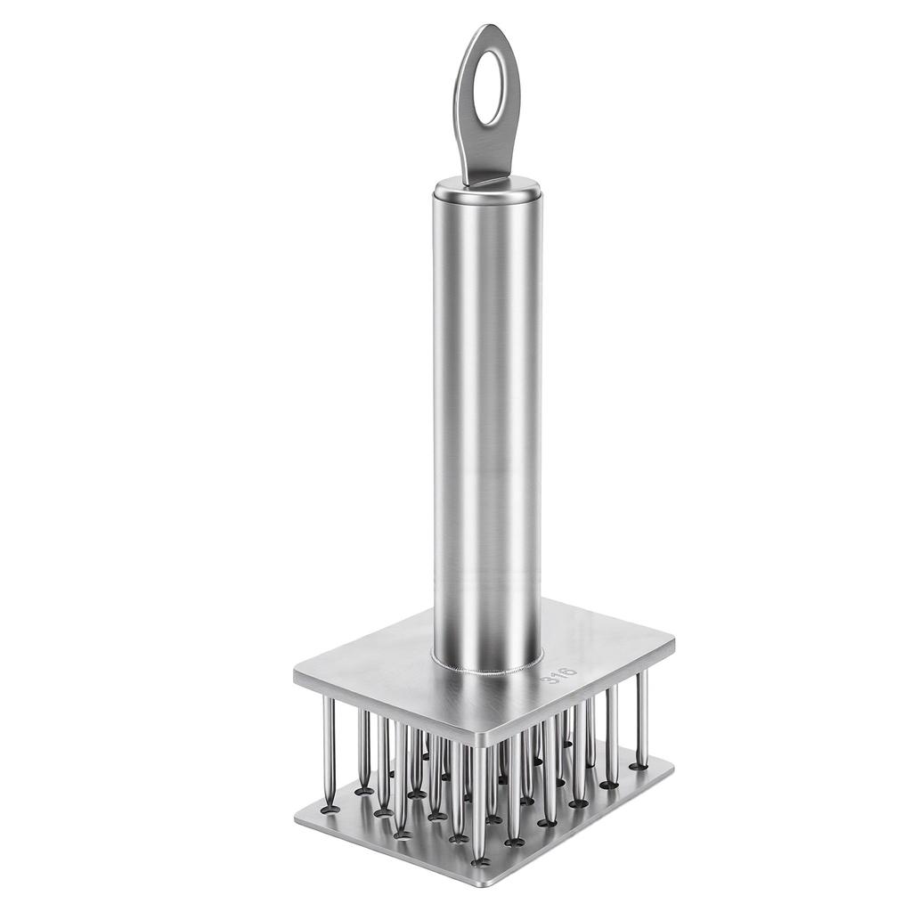 Stainless Steel Meat Tenderizer Meat Tenderizer Tool with Guard Plate Fast Tenderizing Preserves Shape for Steak Pork