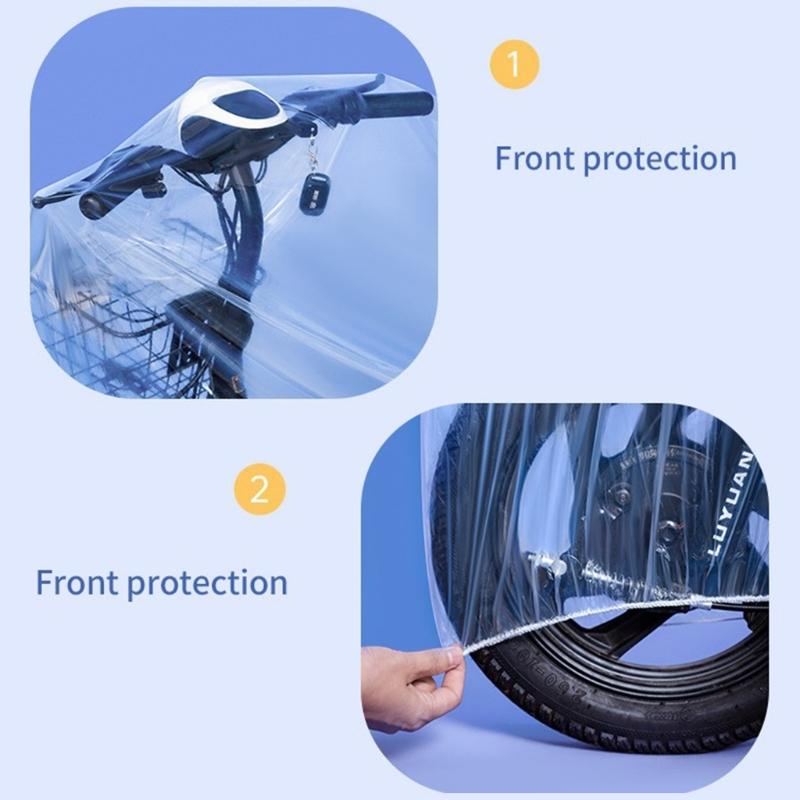 Housse de Pluie Imperméable pour Moto Scooter Protection Extérieure contre le Soleil Anti-poussière Protecteur