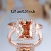Female Crystal Cute Gold Color Zircon Stone Engagement Ring Luxury Vintage Wedding  For Women Valentines Day Gift