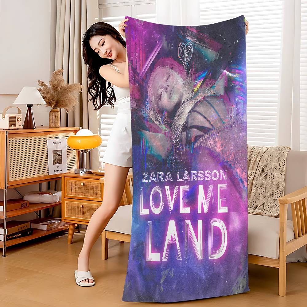 

Hot Singer Z-Zara Larsson Big Microfiber Beach Towels Quick Dry Towel Sand Beach Towels Pool Towel For Travel Swim Pool Yoga W40*H60(CM)