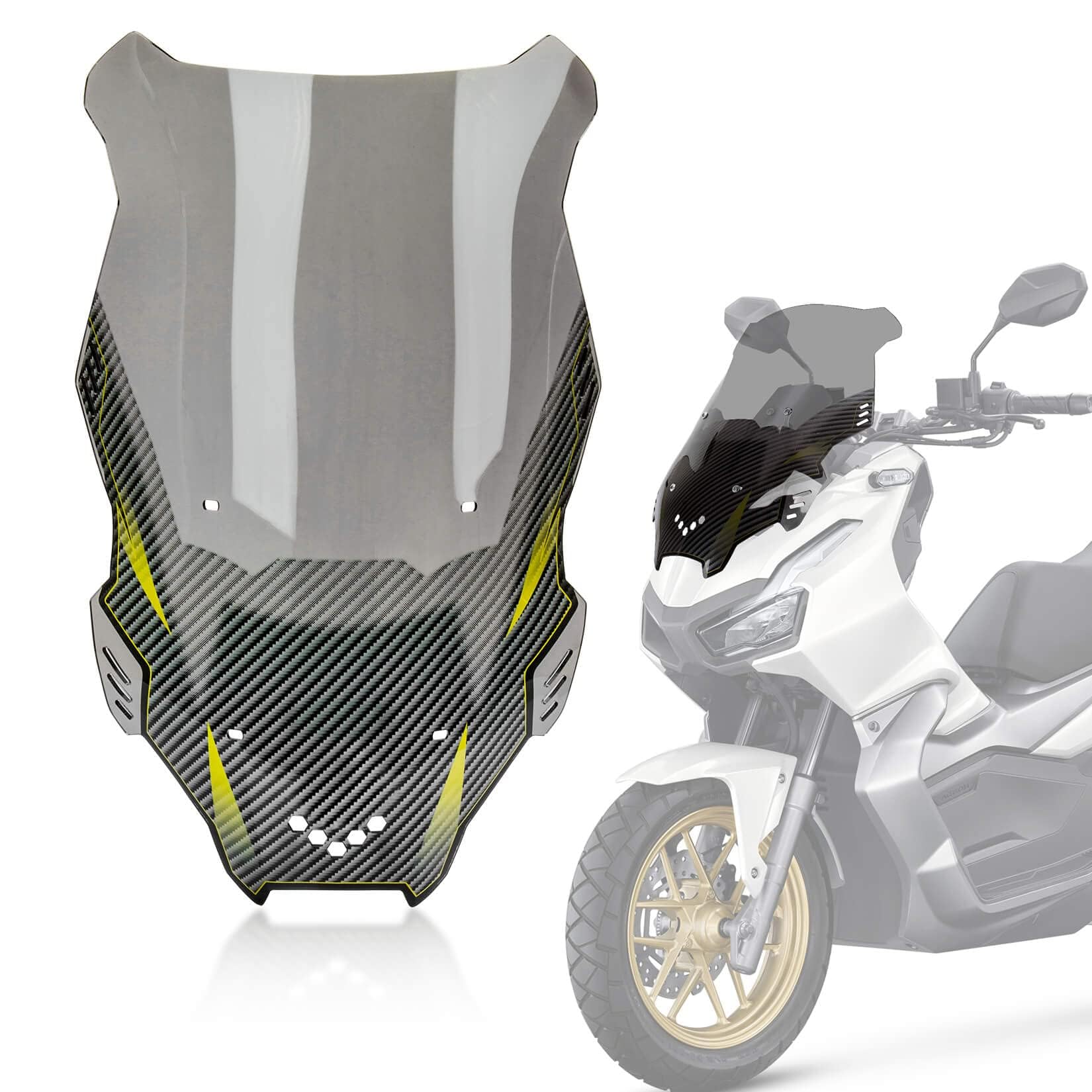 

Motorcycle Windscreen Front Fairing Windshield Panel for ADV160 and ADV150 ADV125 PSLER® 2022-2023 2019-2022 (Smoke)