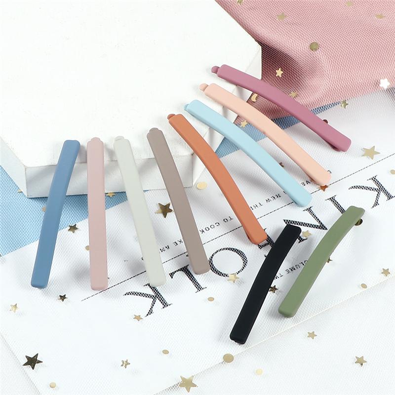 10Pcs/Set Candy Morandi Color Hair Clips Classic Simple Basic Hairpins Painted Fashion Hair Accessories For Women Girls Barrette