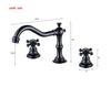 Gold Chrome Solid Brass Bathroom Basin Faucet Mixers Taps Antique Black Kitchen Sink Faucet Dual Handles 3 Holes Bathtub Faucet