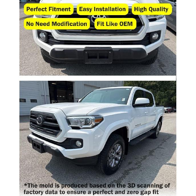 Front License Plate Frame For Toyota Tacoma 2016 2017 2018      Front Bumper License Plate Holder Mounting Bracket Cover Replace # 7510104010