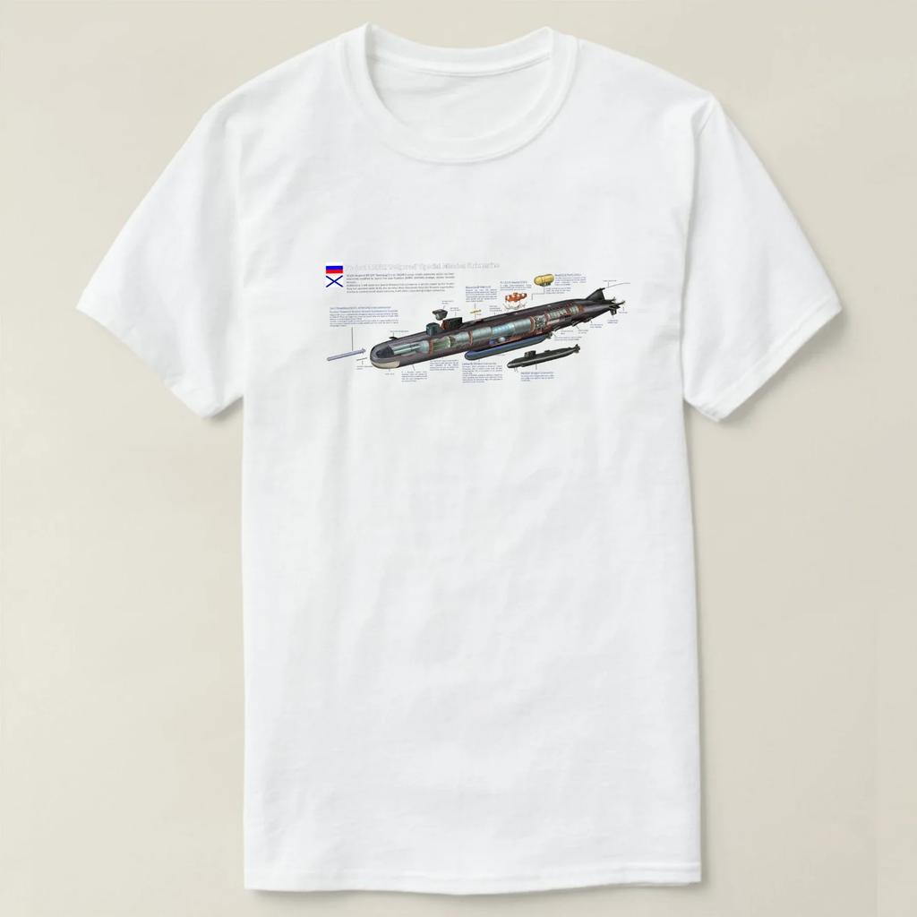 Russian Navy Project 09852 Belgorod Special Mission Nuclear Submarine T Shirt 100 Cotton Short Sleeve ONeck Casual Tshirt