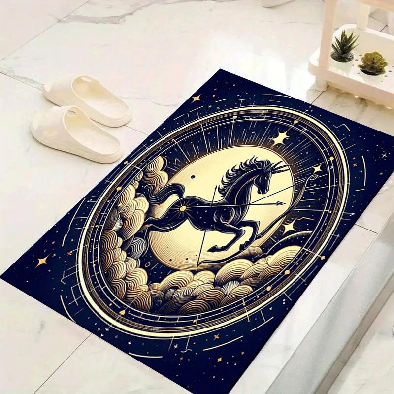 

1pc Sagittarius constellation Print Design Area Rug - Soft, Anti-Slip, and Durable Gaming Room Decor for Bedroom 60cm by 90cm