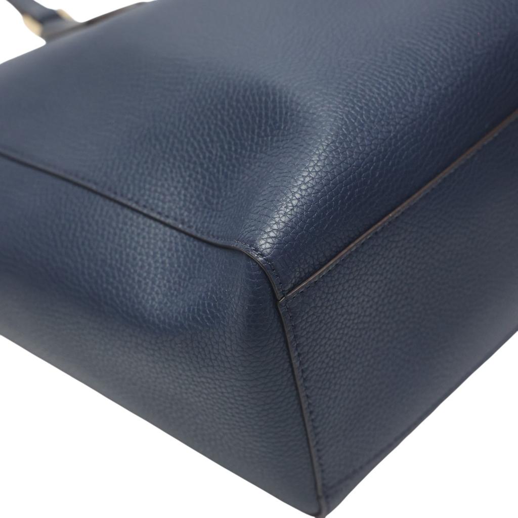 Michael Kors A4 compatible Shoulder Bag Tote Bag leather Navy Women 35H0GKFT9T Used