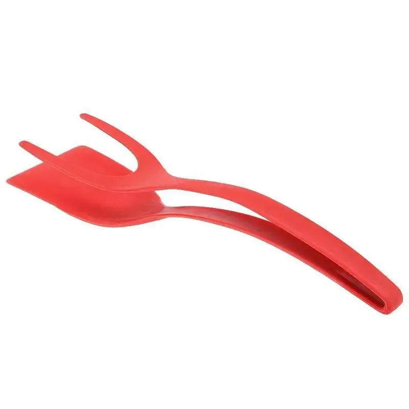 Multifunctional 2 In 1 Non Stick Cooking Tongs, Spatula Cooking Gadgets For Kitchen Utensils, Bread Egg Turners, 1pcs