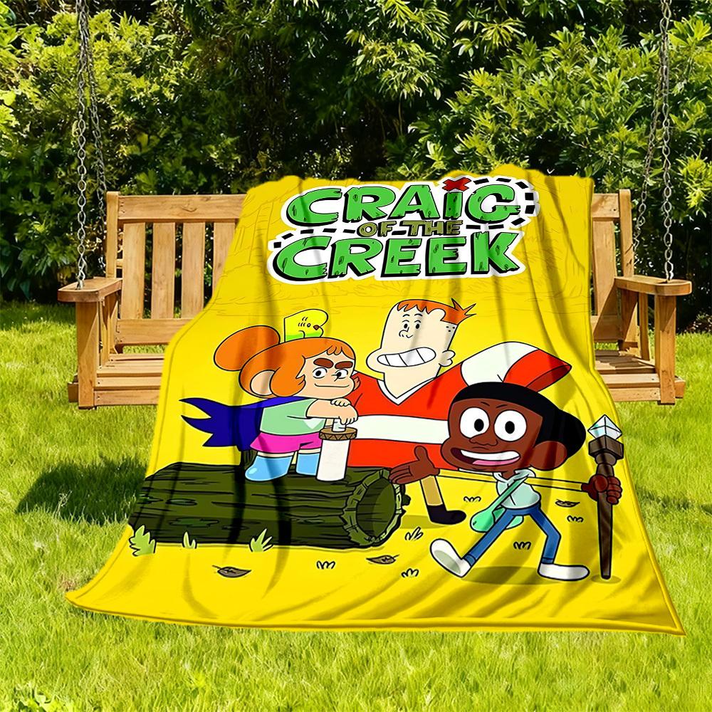 1pc Craig of the Creek Outdoor Blanket Lightweight Flannel, All-Season Use for Sofa, Bed, Travel, Camping, Living Room, Office, Couch096