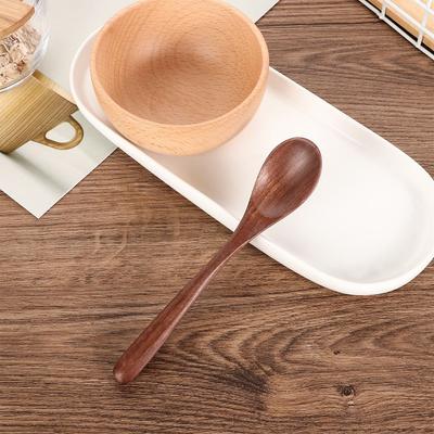Black Walnut Large Coffee Stir Dessert Long Scoop Soup Spoons Kitchen Supplies Tableware Rice Scoop