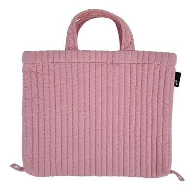 1230 Quilted Tote Bag SC A4 Wide Ible [Rootote] (Cherry Blue)