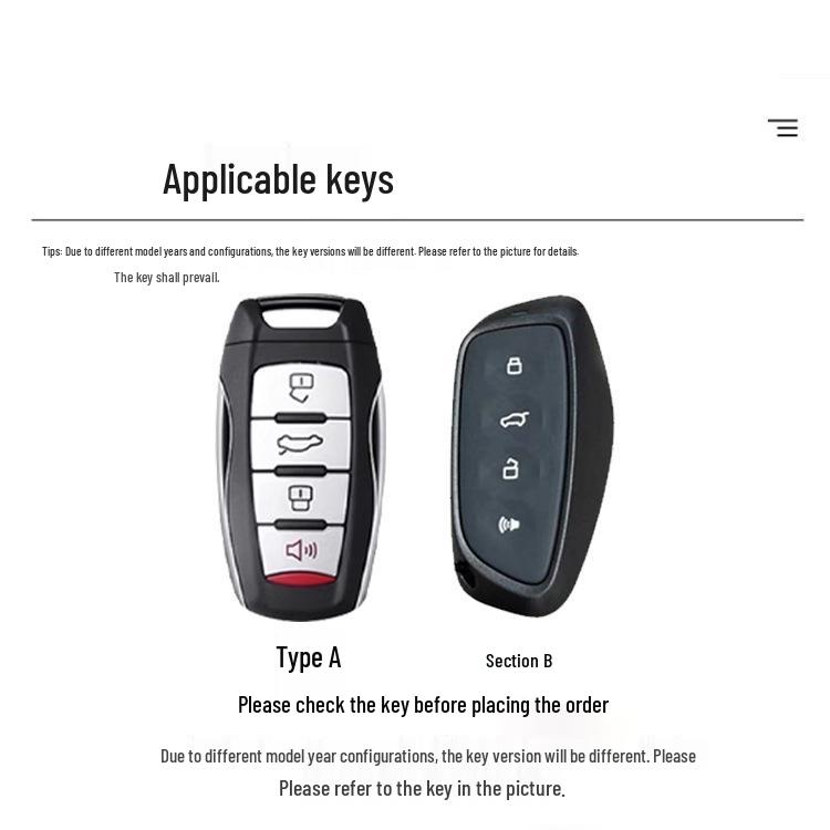 Key Cover for New Haval H6, Menglong-PHEV, 2nd Gen Big Dog, Xiaolong MAX, Shenshou