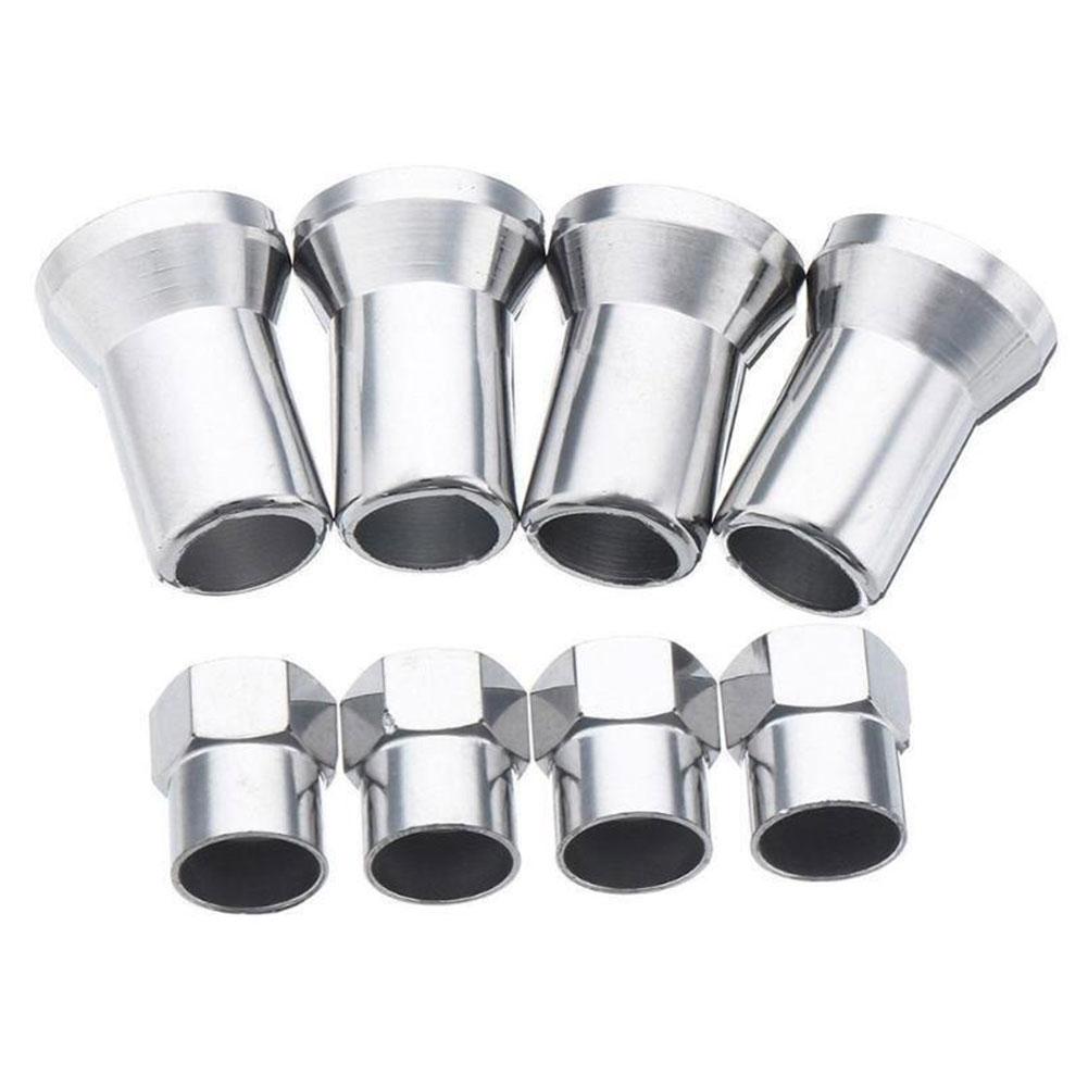8pcs TR413 Valve Cap Car Truck Wheel Tire Valve Stem Hex Cover Set with Sleeve Covers Valve Caps Auto Tire Accessories