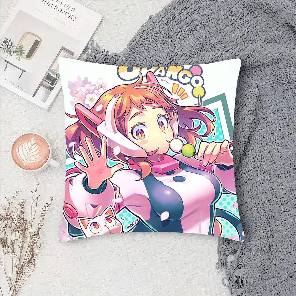 Ochaco Uraraka Anime My Hero A-Academia Pillow Case Sofa Cushion Cover Room Home Decoration