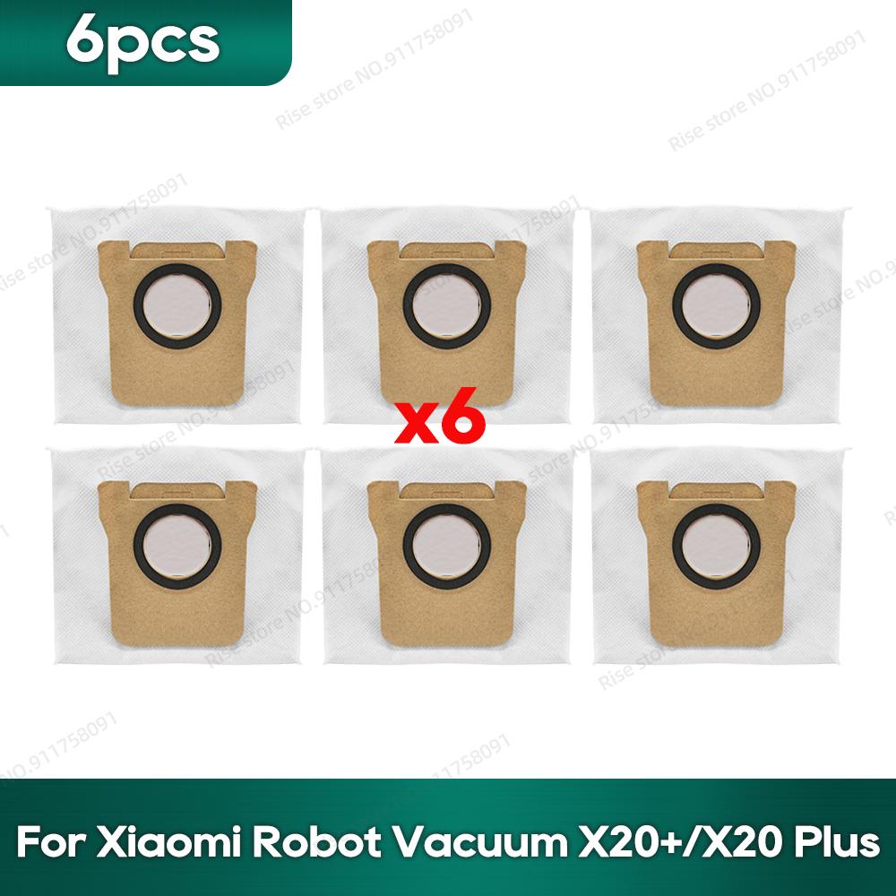 Compatible for Xiaomi X20 Plus / X20+, Xiaomi X10 Plus / X10+ Accessories Bags Hepa Filter Mop Cloth Main Side Brush Parts