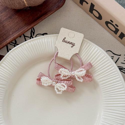Korean Pearl Bow Rhinestone Love Hairpin Hair Ring High-end Temperament Does Not Hurt The Side of The Hair The Girl's Hairpin