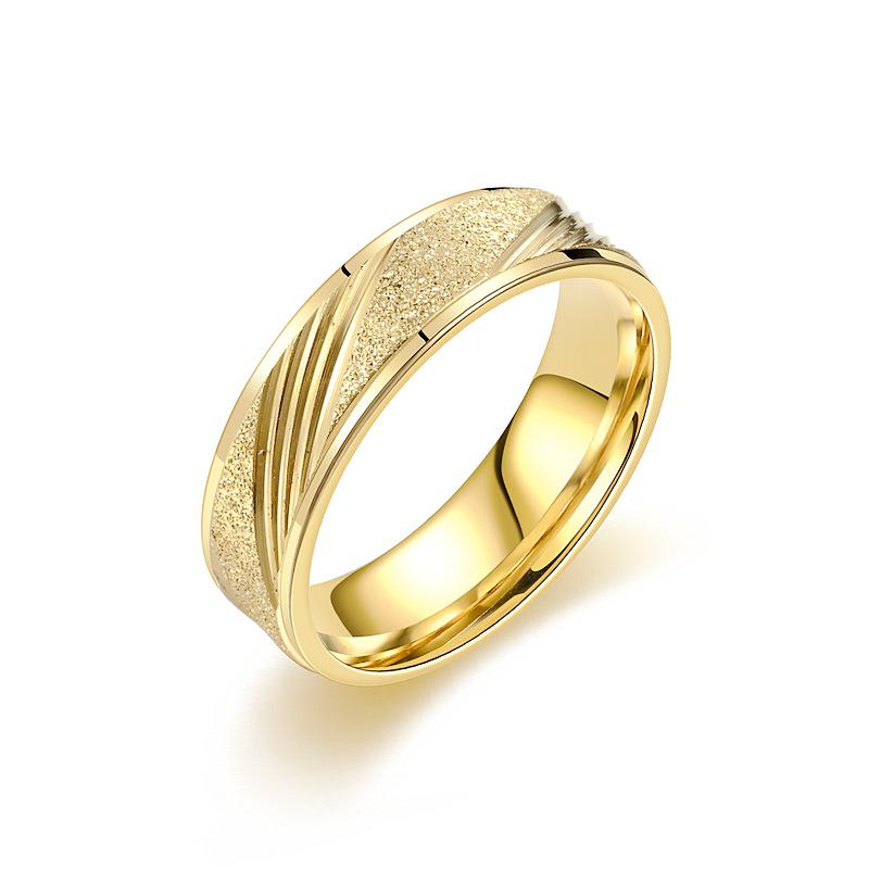 

Матовое кольцо-ободок из титановой стали для женщин в корейском стиле, универсальное Size 7 золотой