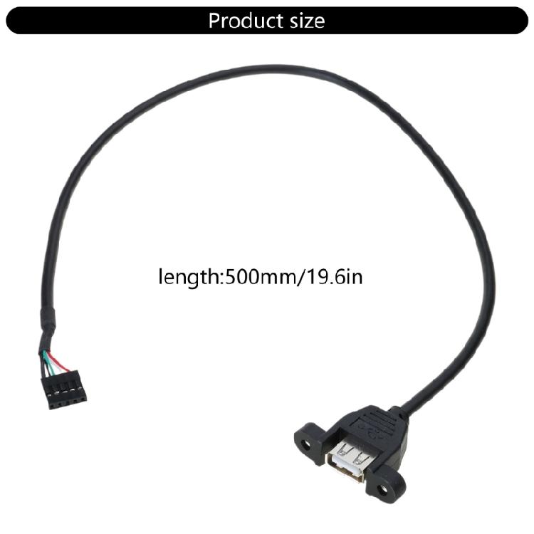 5Pin USB IDC Motherboard Header Cable USB2.0 Female to 5Pin Female USB IDC Header for Seamlessly Device Integration