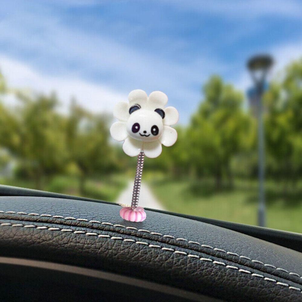 Frog/Chicken/Rabbit Dashboard Decoration Cute Cartoon Shaking Flower Ornament