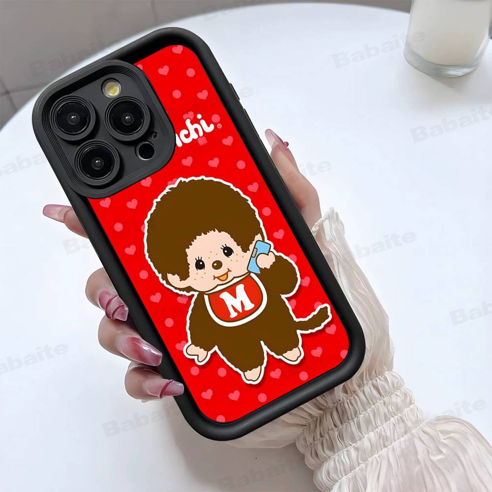 

Cute M-monchhichis-s Silicone Soft Phone Case For IPhone 17 16 14 13 12 11 15 Pro Max Plus Air Cover iPhone 17 Air