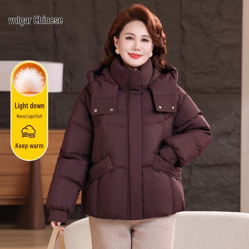 Ronghua Women's Winter Short Thickened Duck Down Jacket