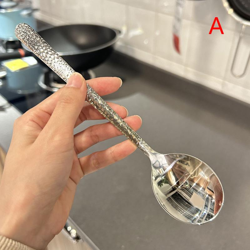 

Утолщенная ложка из нержавеющей стали, креативная ложка, ложка для сковороды El Pot, ложка, необходимый инструмент для домашней кухни серебряный