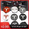 Car Sticker 4Pcs/set ABS 56mm Tesla Original Car Wheel Center Caps Logo Emblem For Tesla Model 3 Y S X Rims Hub Cover Caps