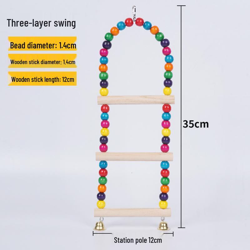 Parrot Cage Accessories: Swing, Cloud Ladder, Bird Nest, Decompression Toys for Cockatiel, Budgie, Parakeet, and Small Birds