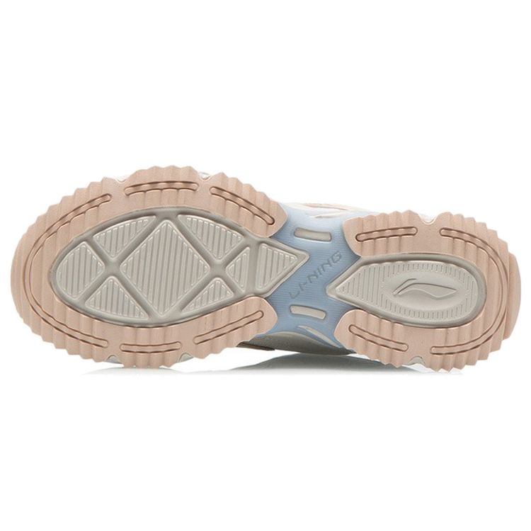 Li-Ning Shock Absorbing Non-Slip Wear-Resistant Low-Top Running Shoes Women sneaker Gray Blue ARLR014-1