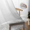 Silver Plant Flower European Style Tulle Sheer Curtains for Living Room Decor Window Curtain for Bedroom Voile Organza Drapes