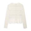 Autumn New Women's Fashion Mesh Jacquard Knit Cardigan
