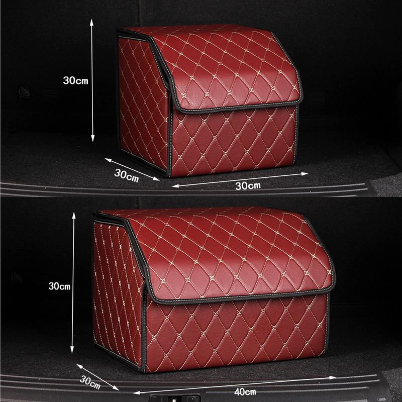 Organizer do bagażnika samochodu luksusowy składany bagażnik samochodowy schludny schowek Wodoodporny organizer do bagażnika samochodowego PU do samochodu