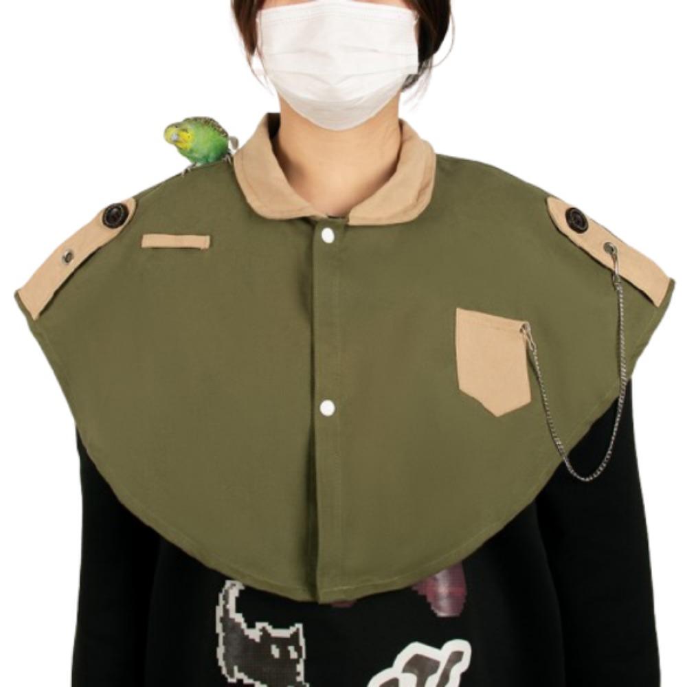 

Durable Parrot Pad Shawl Thickened Anti-Scratch Bird Shoulder Pet Training зелёный