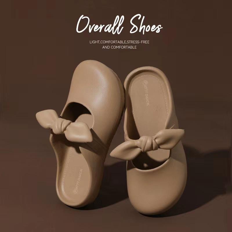 Baotou slippers summer women's new outdoor wear indoor bow soft sole non-slip home shoes