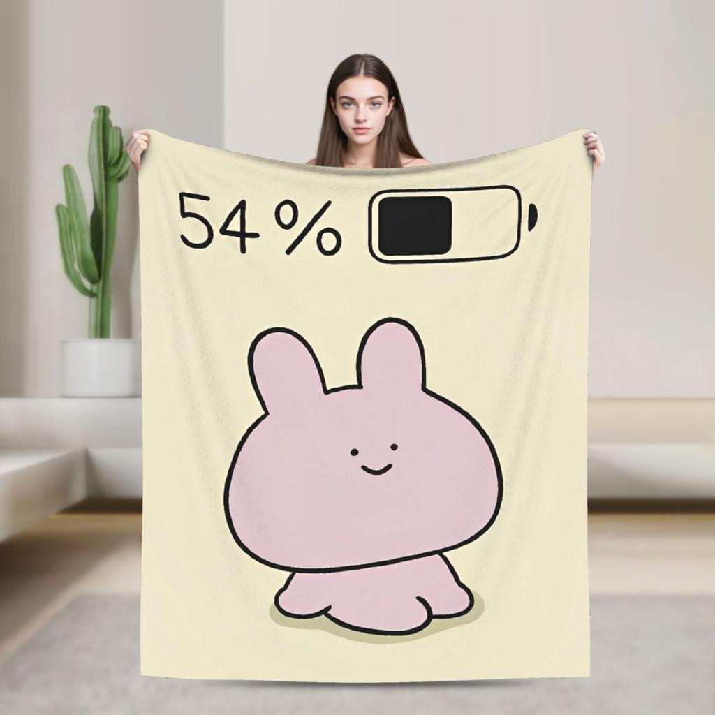 Asamimichaan Cute Asamimi Blanket Soft Warm Street Trend Plush Throw Blanket For Couch Bed Picnic Flannel Bedspread Bed Cover