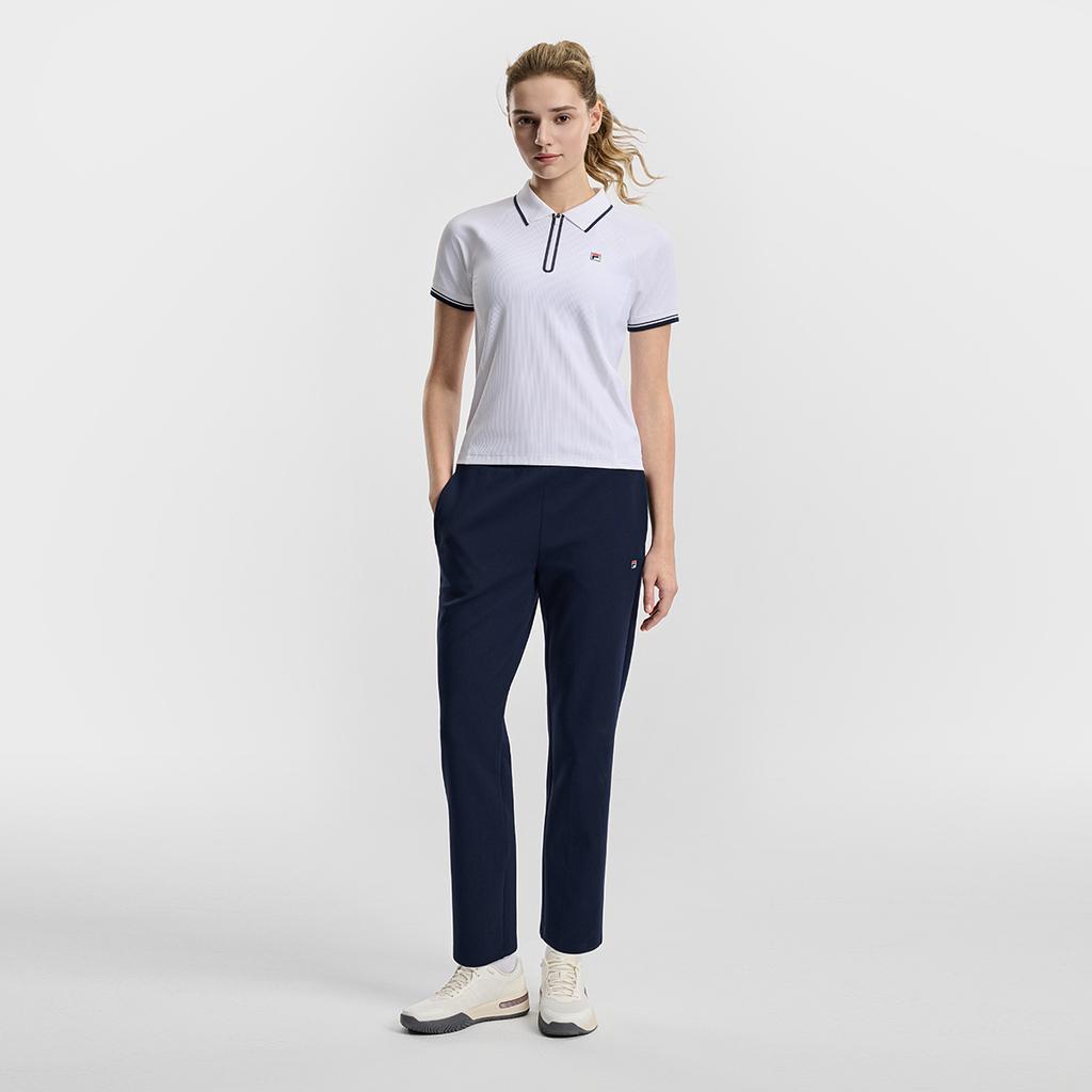 Fila Tennis Minimalist Classic Retro Casual Comfortable Straight-Leg Knit Sports Pants Women bottoms Sky-Blue A11W613601FBU
