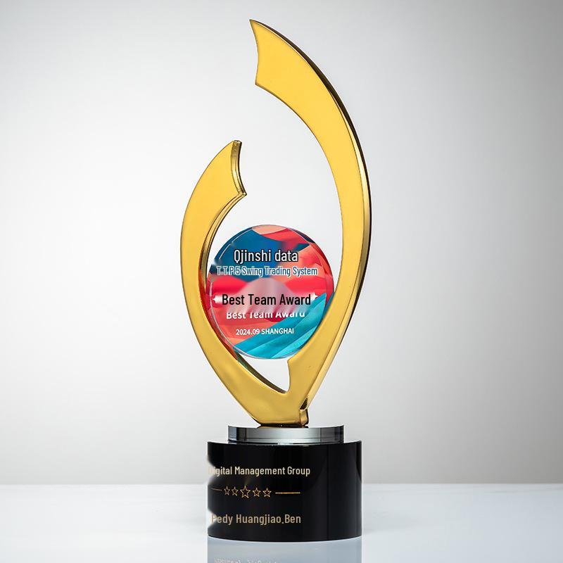 Trofeo in Metallo Personalizzabile 2024 per Premio Dipendente Eccellente con Stampa a Colori