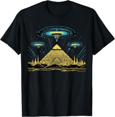 NEW LIMITED Aliens UFO Ancient Egyptian Pyramids Science Fiction Tee S-5XL Unisex T-Shirt