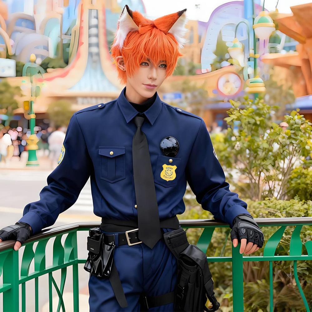 Nick Fox police officer cos suit two-dimensional Nick Fox clothes cosplay suit Nick Fox Zootopia 2 XS