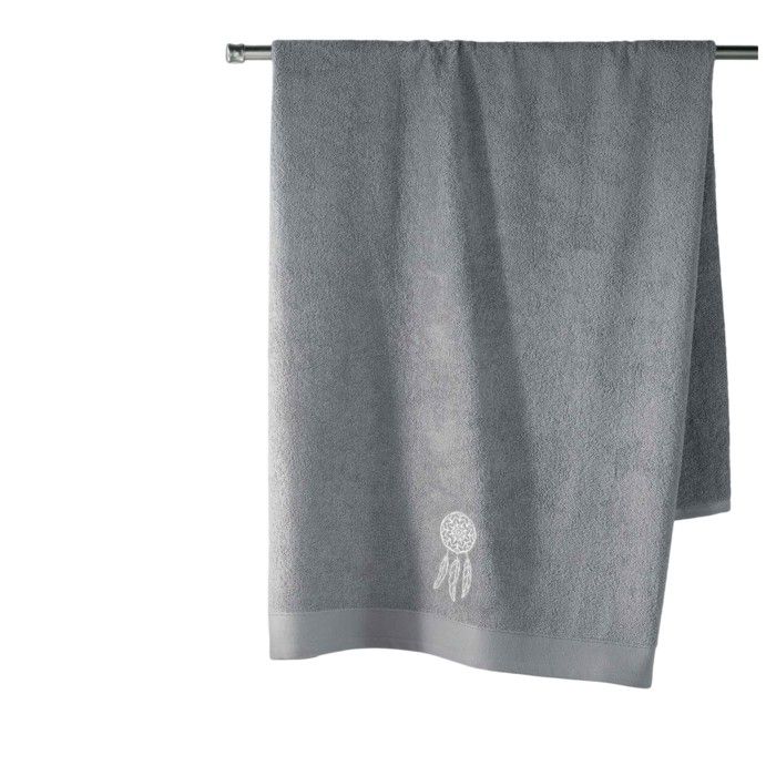 Serviette de toilette 90 x 150 cm Attrape Reves Gris