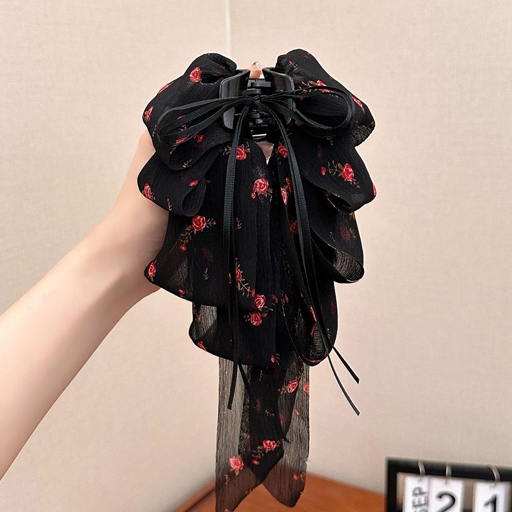 1Pcs Volumizing Tail Clips Elegant Hair Claw Durable Chiffon Hair Clip for Women Girls