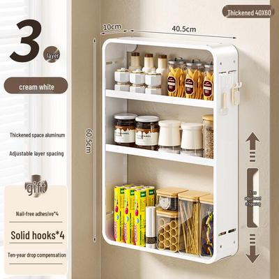 Kitchen Storage Rack with Hooks