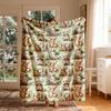 1pc Forest Animal Theme Flannel Blanket - Large Size, Soft, Lightweight, And Warm, Suitable for All Seasons - Perfect for Bed, Sofa, Office, Camping,