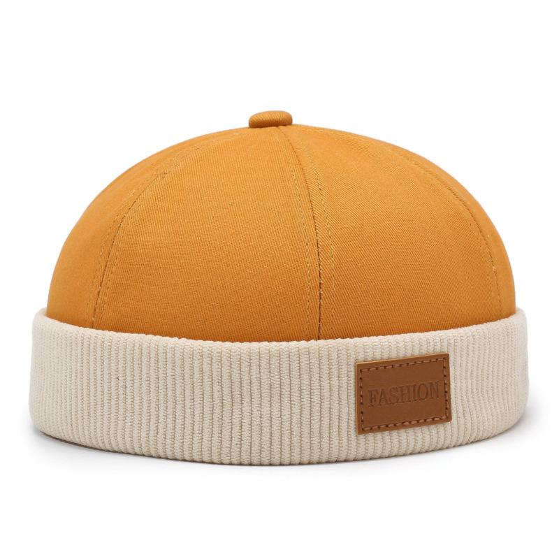Cappello da Marinaio Cappelli Senza Visiera Berretto Berretto Cappello Per Uomo Donna Velluto a Coste Stile Retro Polsino Arrotolato Cappello da Porto