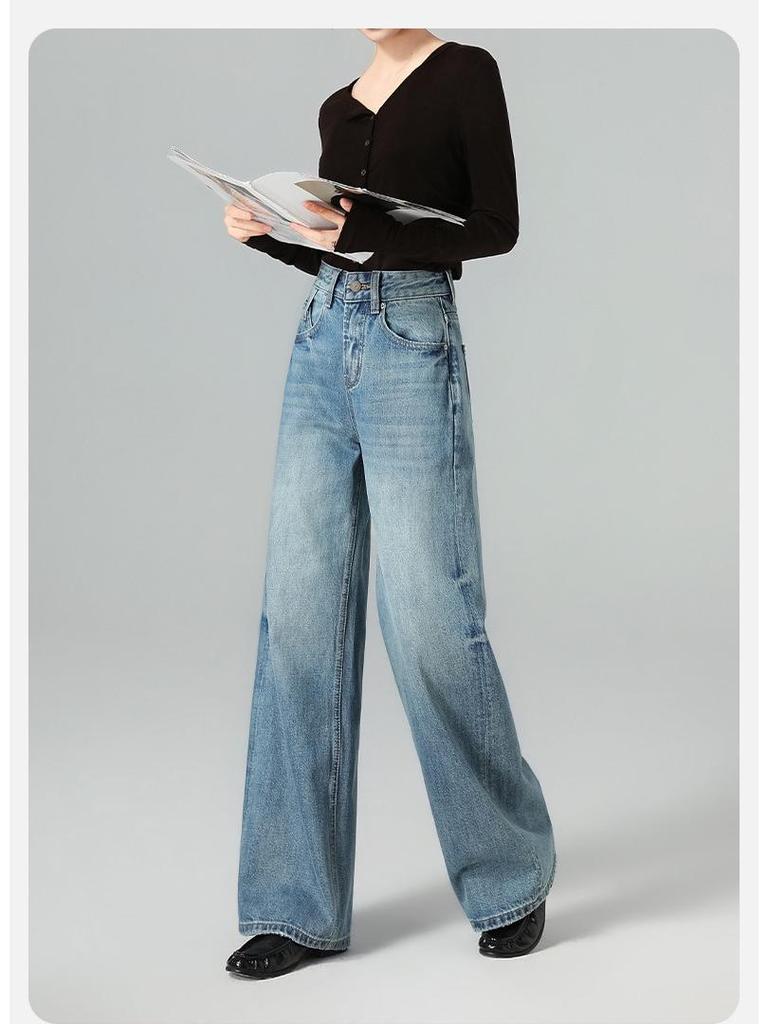Spring/Summer Wide-Leg Lyocell Pants for Women - High-End Turkish Washed, Floor-Length & Slimming Fit
